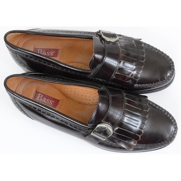 VTG Bass Mens Pendant Loafer Size 9.5 M Leather Kiltie Preppy Old Money Academia - Picture 4 of 10